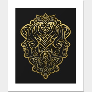 Gemini gold Posters and Art